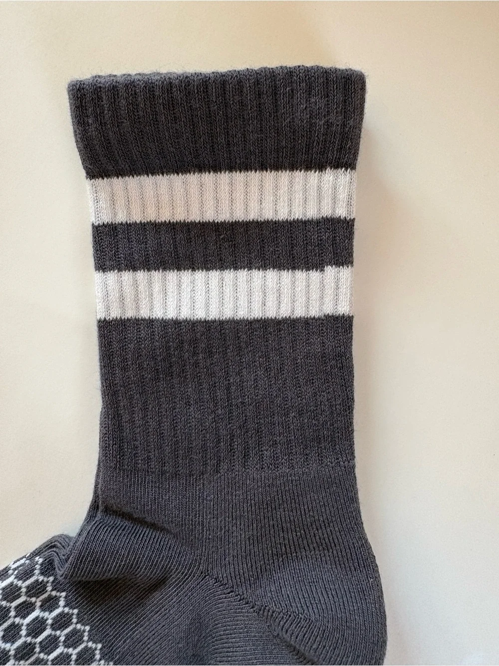 Bombas 12 pack Gray Crew Athletic Socks with White Stripe Accents